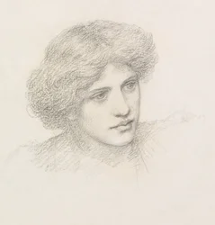Head of a Man, möjligen Gaetano Meo (penna)