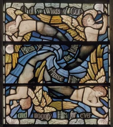 O All Ye Winds Of The Gods, Benedicite Fönsterdetalj, ca 1895 (målat glas)