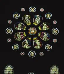 Rose fönster (målat glas)