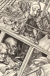 Besättningen var komplett. Från The Hunting of the Snark Lewis Carroll, 1874-1876, 1923.