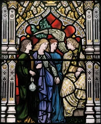 The Three Marys and an Angel, 1865 (målat glas)