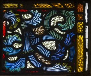 Westminster, St Margaret, James Powell & Sons, Henry Holiday, Mönsterdetalj, 1883