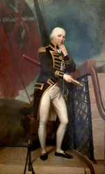 Porträtt av konteramiral Cuthbert Collingwood (1748-1810), underbefälhavare till Horatio Nelson (1758-1805) i slaget vid Trafalgar (1805). Olja på duk, av Henry Howard (1769-1847).