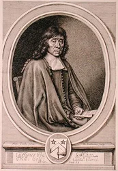 Porträtt av Thomas Mace (1612-1706) graverad av William Faithorne (1656-c.1701) (gravyr)