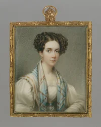Porträtt av en dam, ca 1825 (akvarell)