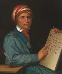 Sequoyah (ca 1770-1843), ca 1830 (olja på duk)