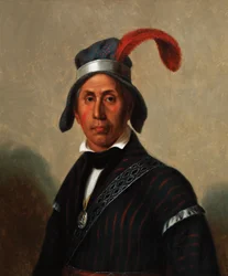 Yaha Hajo, Mad Wolf (Creek) 1836 (olja på duk)
