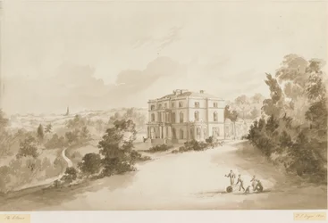Sedgley - The Ellowes: sepiatvättteckning