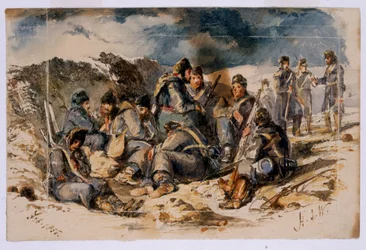 Nattscen, Sevastopol, 1855