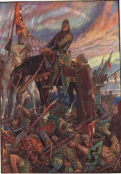 Efter slaget vid Hastings, illustration från "A History of England" av Rudyard Kipling, 1911