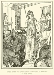 Circe skickar Swine (The Companions of Ulysses) till Styes