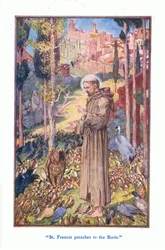 St Francis predikar för fåglarna, 1912