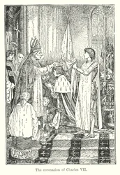 Kröningen av Karl VII (litografi)