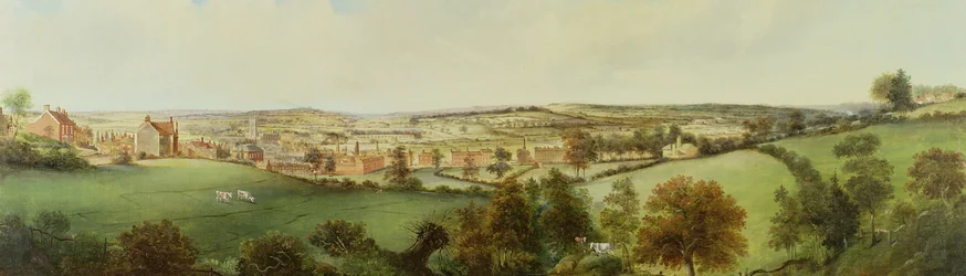 Panoramautsikt över Stoke on Trent