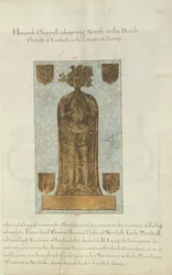 Marmorgravsten av Lord Thomas Howard Duke of Norfolk, 1637 (bläck och bladguld på veläng)
