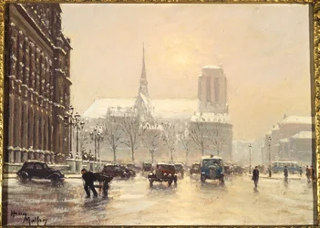 Notre-Dame sedd från Place de l
