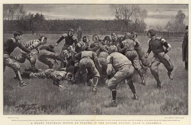 En Rugby Football Match som spelas i USA, Yale v Columbia