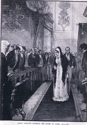 Drottning Caroline går in i House of Lords