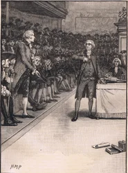 Scen i underhuset: brytning mellan Burke och Fox AD 1791