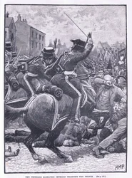 Peterloo-massakern: Husarer anklagar folket 1819 e.Kr