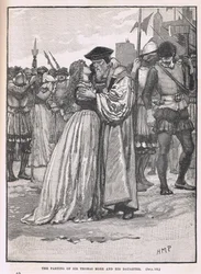 Sir Thomas More och hans dotter skiljs åt 1534