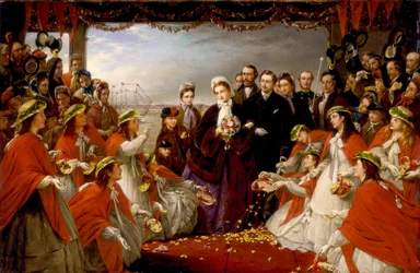 H.K.H. Prinsessan Alexandras landstigning i Gravesend den 7 mars 1863