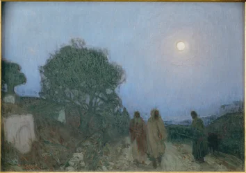 Kristus och hans lärjungar på vägen till Betania (målning på duk)