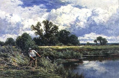 The River Lea, nära Broxbourne i Hertfordshire