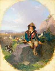 En getherde på den romska campagnan