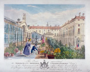 Bedford Conservatories terrass på Covent Garden Market, Westminster, London, 1831