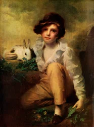 Pojke med kanin, ca 1814, 1924