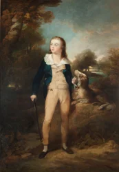 Master Cathcart och hund, ca 1810 (olja på duk)