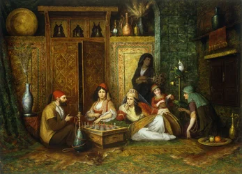 The Chess Game (olja på duk)