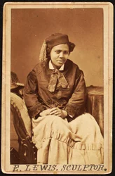 Carte de visite av Edmonia Lewis, ca 1870