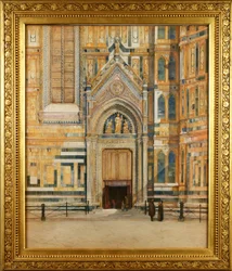 Den södra dörren till Duomo, Florens, Italien