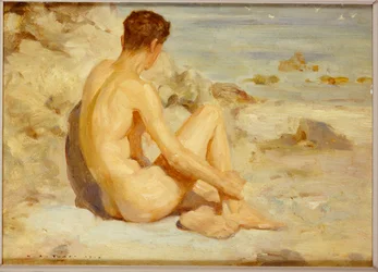 Pojke på en strand, 1912