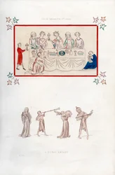 En kunglig middag, tidigt 1300-tal, 1843.