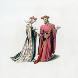Hofklänning, 1300-talet, 1843.