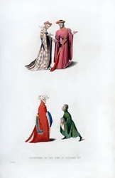 Hofklänning, 1300-talet, 1843.
