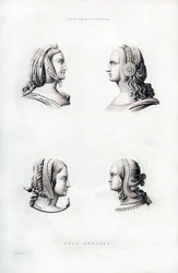 Huvudbonader, tidigt 1500-tal, 1843.