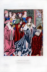 Henrik VI och hans hov, mitten av 1400-talet, 1843.