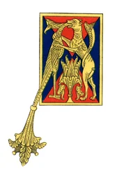 Inledande bokstav A, 1100-talet, 1843.