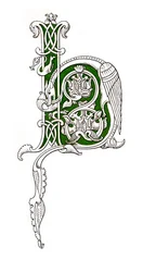 Inledande bokstav H, 1100-talet, 1843.