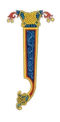 Initialbrev I, 900-talet, 1843.
