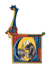Inledande bokstav U, tidigt 1300-tal, 1843.