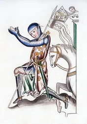 Riddare, sent 1100-tal, 1843.