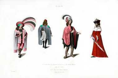 Mansklänning, c1480, 1843.