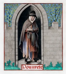 Fattigdom, c1480, 1843.