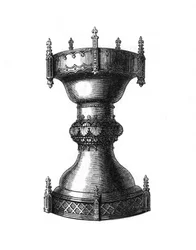 Religiöst eller hushållskärl, 1400-talet, 1843.