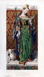 Saint Agnes, c1520, 1843.